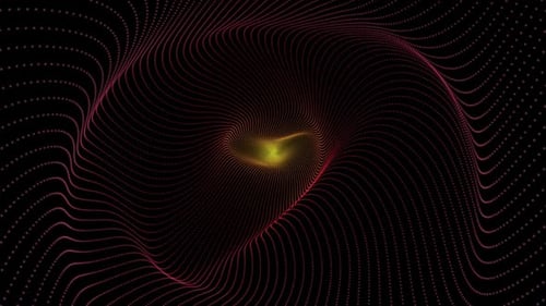 Glowing Red Lines Moving