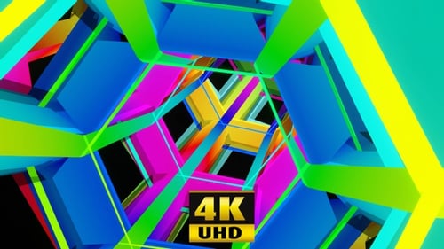 Wow Multicolored Tunnel Vj Loop 4K