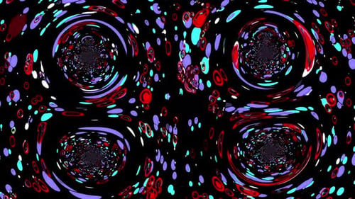 4 magnifiques cercles en boucle infinie avec fond animé de mouvement