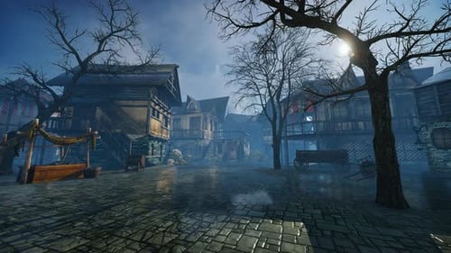 Fantástica ciudad medieval