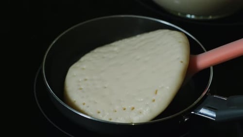 Flipping Pancake in Pan