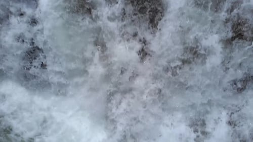 Rapid Mountain River Stream Close Up