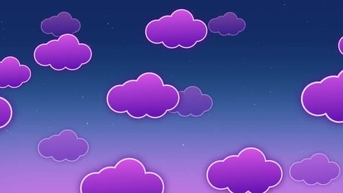Animated Purple Clouds Seamless Loop Background