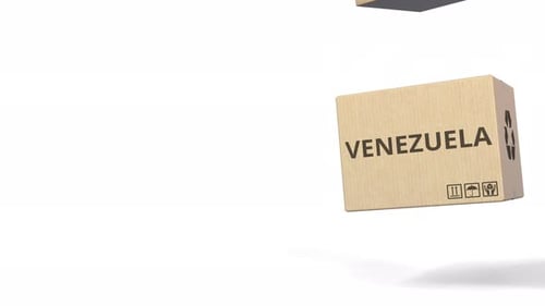 Boxes with PRODUCT OF VENEZUELA Text