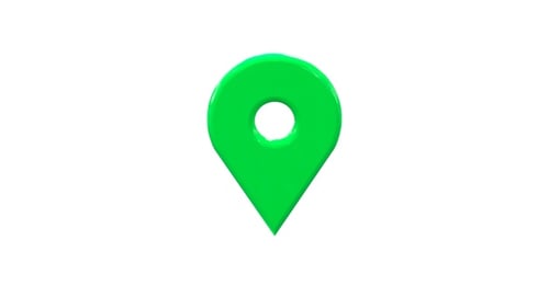 Bouncing 3D Map Pin Location Icon Animation