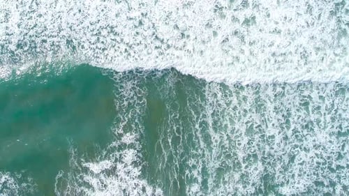 Ocean Waves Rolling From Above