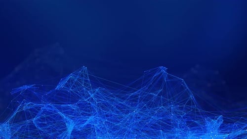 Futuristic Blue Plexus Network Digital Background Animation