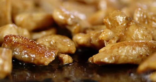 Close Up of Cooked Chicken Pieces