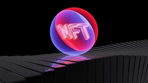 Futuristic NFT Logo Reveal with Neon Sphere
