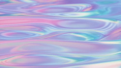 Iridescent Pastel Liquid Waves Abstract Motion Background