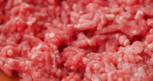 Raw fresh minced beef