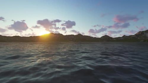 Sunset Ocean Landscape