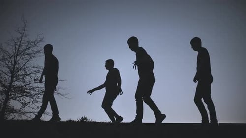 Zombies Walking Down the Street