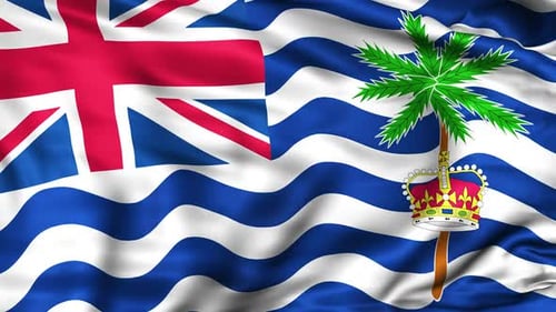 Waving Flag of British Indian Ocean Territory Seamless Loop