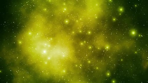 Abstract Space Nebula Background with Glowing Stars Loop