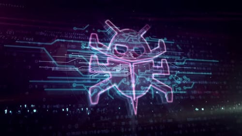 Virus symbol abstract loopable animation