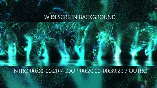 Rising Green Particles Waves Drop Background