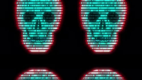 Vertikale Animationsschleife von Skulls