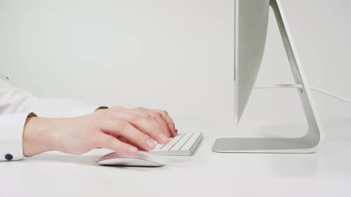 Working on a computer