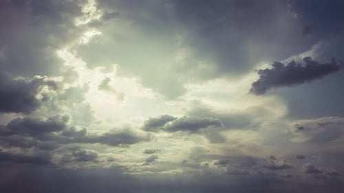 Dramatic And Cloudy Clouds Floating In The Sky, Timelapse, 4k