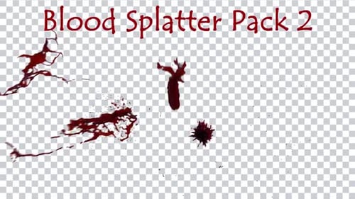 Animated Fluid Blood Splatter Overlays Pack