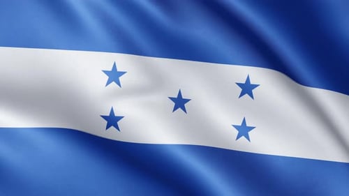 Waving Honduras National Flag Loop Animation