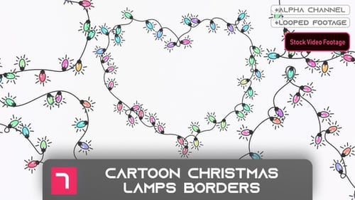 Cartoon Christmas Lights Animated Border Pack