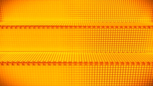 Dynamic Orange Geometric Cubes Grid Animation