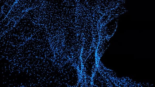 Abstract Blue Particle Flow Wave Background Loop