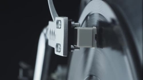 Close Up of Record Player Needle