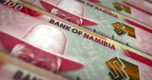 Namibia dollar money banknote surface loop