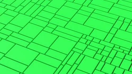 Cubic Shape Abstract Background Green