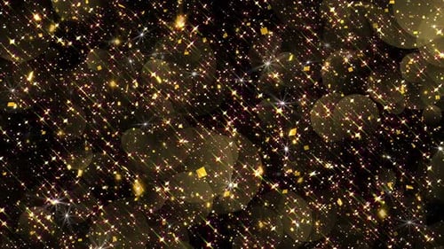 4k Goldenes Glitzer-Konfetti