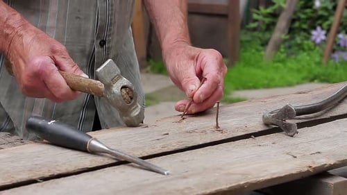 Old Hands To Hammer Nails.