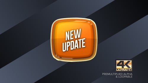 Animated New Update Button with Megaphone Icon Reveal
