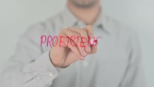 Proficiency Writing on Screen with Hand