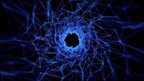 Abstract Blue Color Plexus Background