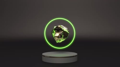 Gold Stone Mockup Scene Intro in der Lage, nahtlos zu schleifen