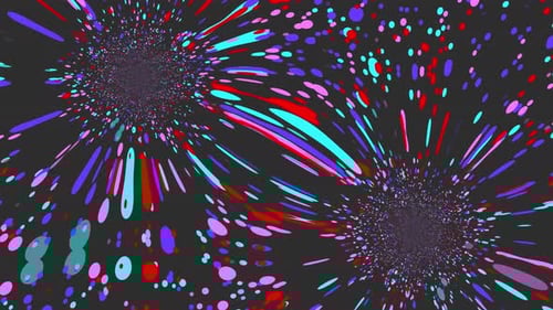 Vibrant Abstract Bursting Dots Loop Motion Graphic Background