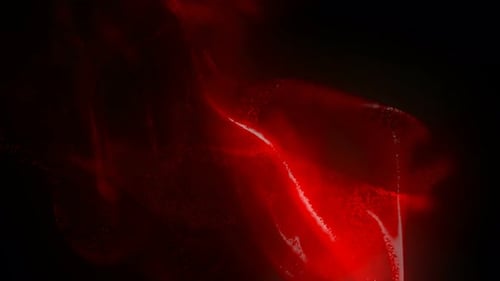 Red Magic Fluid Particles Background Loop