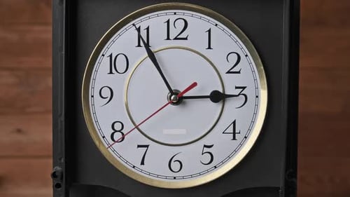 Clock Hands Moving Rapidly Showing Time Passing