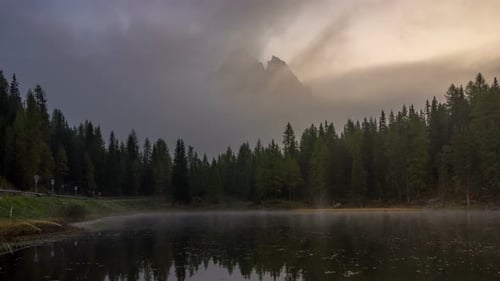 Time Lapse of Antorno Lake Dolomites Italy