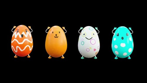 47 Easter Day Eggs Dancing HD