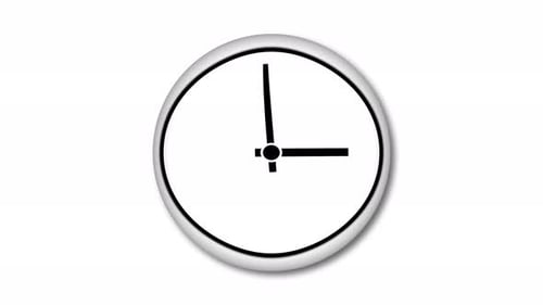 Clock's hand speed spinning. Time lapse clock animation. A 39