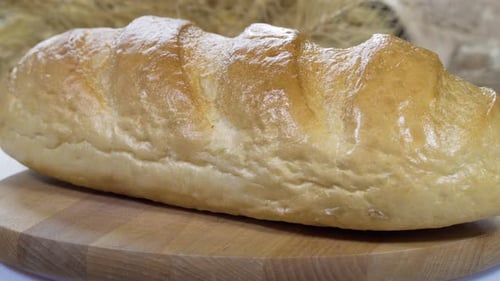 Freshly Baked Bread Loaf Close Up