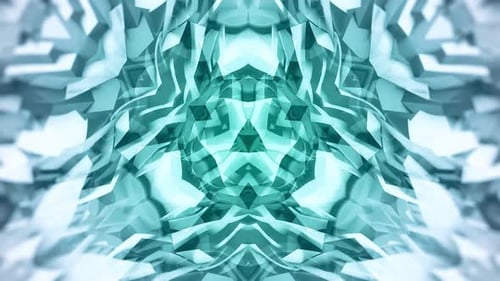 Evolving Abstract Geometric Crystal Animation Background