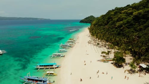Tropical Beach and Blue Lagoon