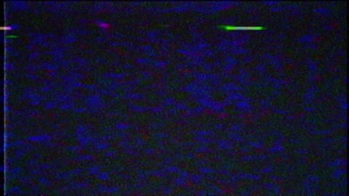 Blue VHS Glitch Old TV for Overlay
