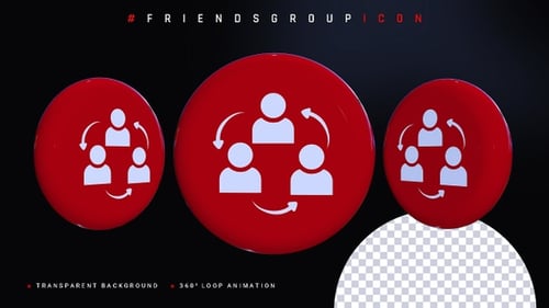 3D Animated People Connection Cycle Icon