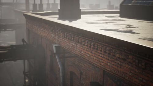 Abandoned Factory Empty Because of the Coronavirus Covid-19 Epidemic